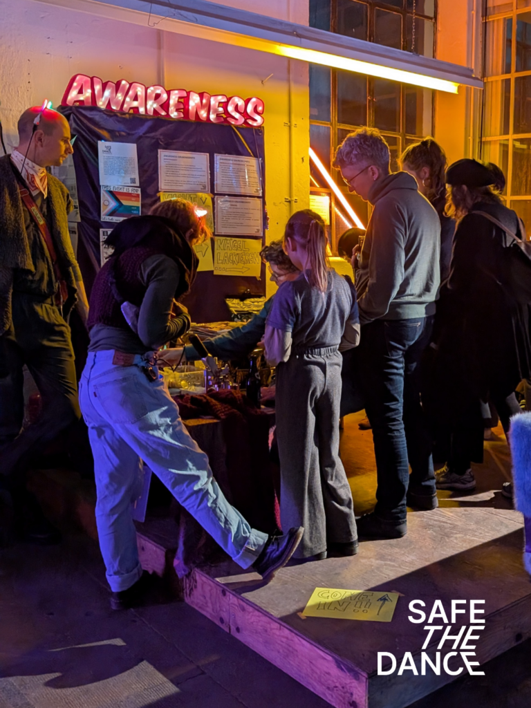Safe the Dance Awareness Stand